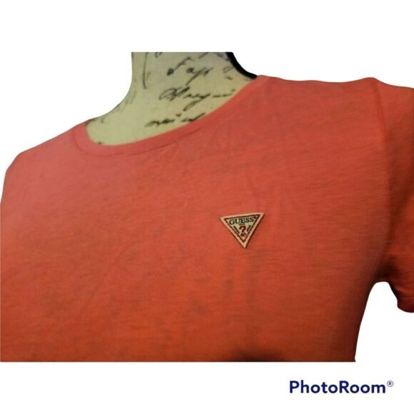 Smart Guess Ladies Pink Short Sleeve Logo T-Shirt - Size Small - Picture 2 of 5